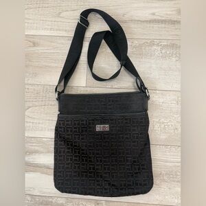 Tommy Hilfiger Black Jacquard Messenger Crossbody